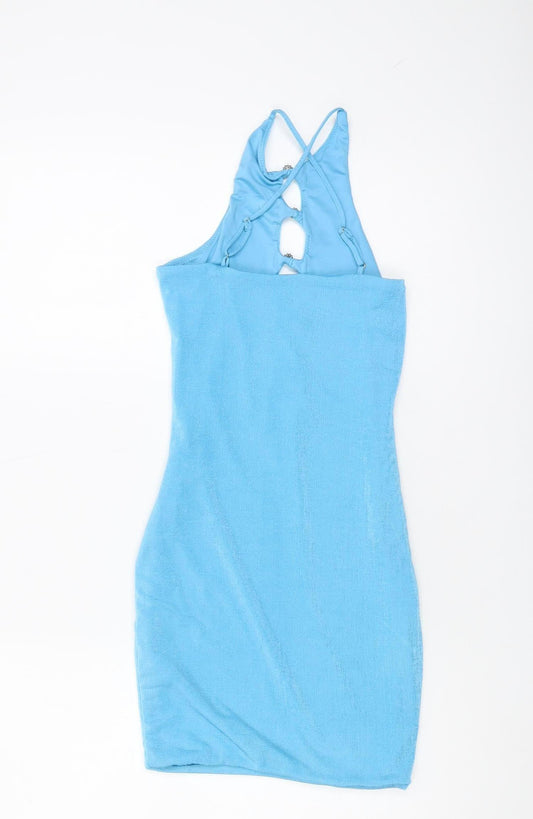 Oh Polly Women’s Blue Bodycon Dress, Size 8