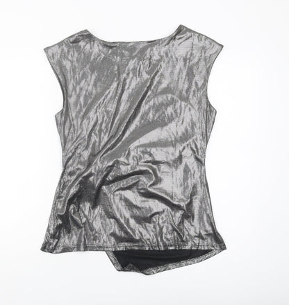 Womens UK Size 12 Izabel London Silver  Blouse