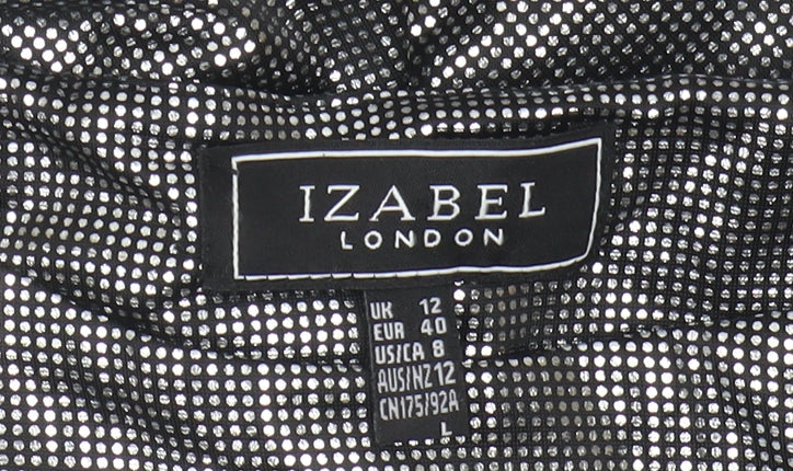 Womens UK Size 12 Izabel London Silver  Blouse