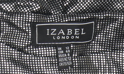 Womens UK Size 12 Izabel London Silver  Blouse