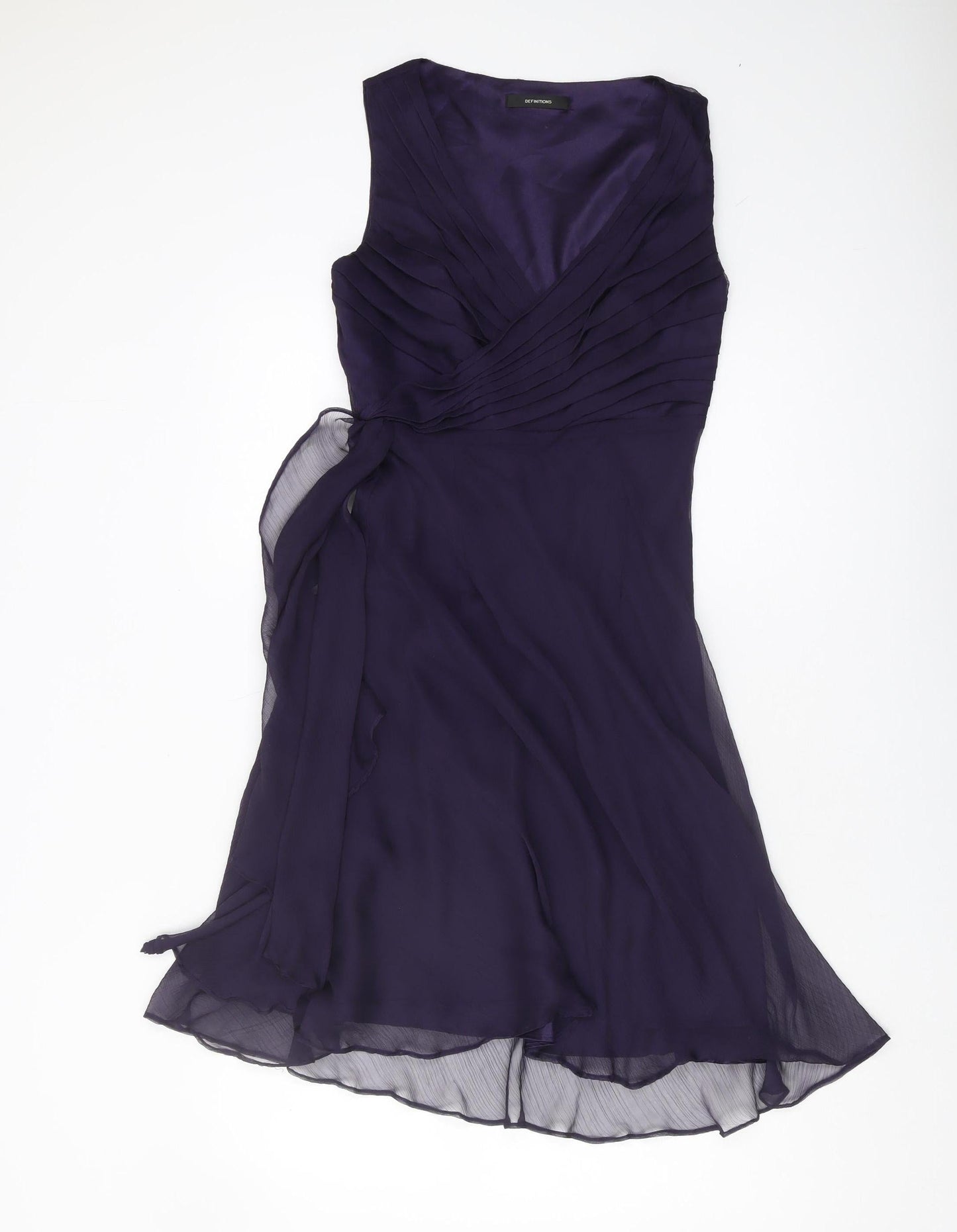 Definitions Women's Purple Wrap Dress Size 10