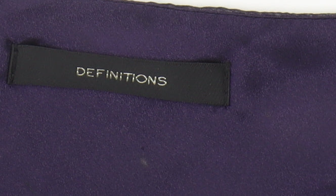 Definitions Women's Purple Wrap Dress Size 10
