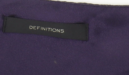 Definitions Women's Purple Wrap Dress Size 10