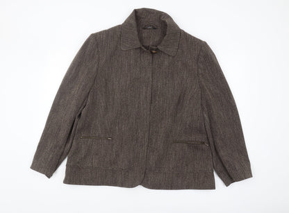 BHS Women's Regular Brown Suit Jacket Size 20