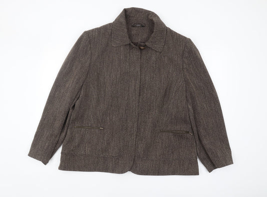 BHS Women's Regular Brown Suit Jacket Size 20