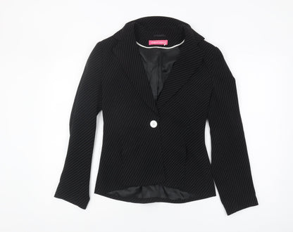 Apriori Women's Black Pinstripe Blazer Size 10