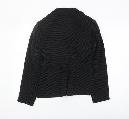 Apriori Women's Black Pinstripe Blazer Size 10