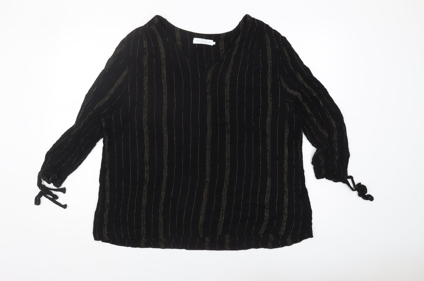 Womens UK Size 12 John Lewis Black Basic Blouse