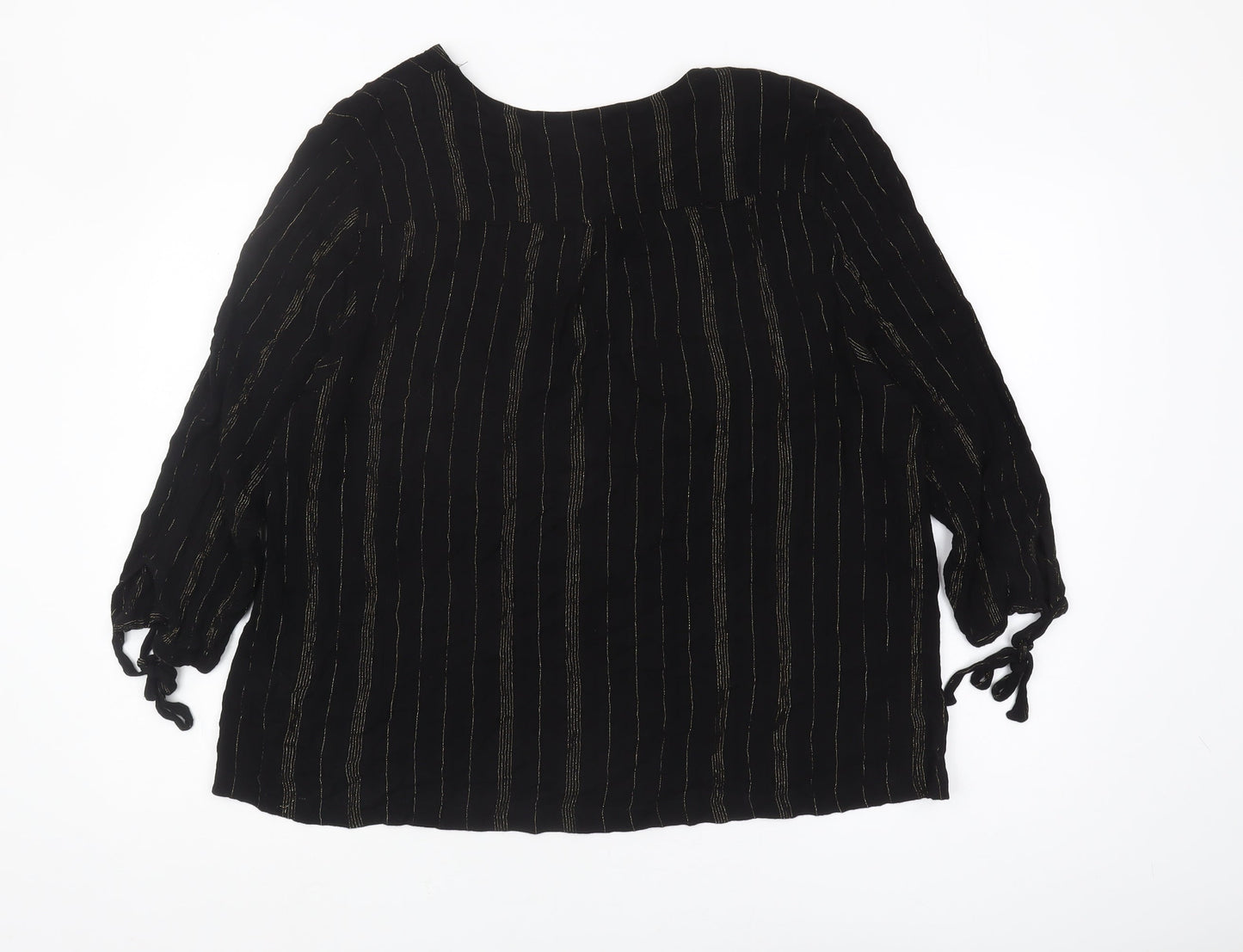 Womens UK Size 12 John Lewis Black Basic Blouse