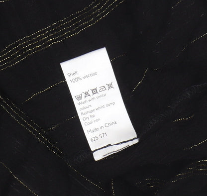 Womens UK Size 12 John Lewis Black Basic Blouse