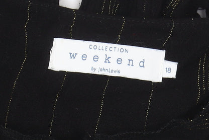 Womens UK Size 12 John Lewis Black Basic Blouse