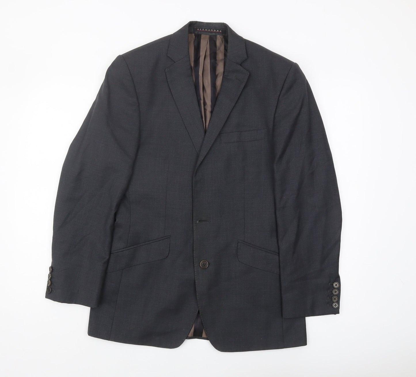 Alexandre Savile Row Men's Grey Blazer, 36 Regular Wool