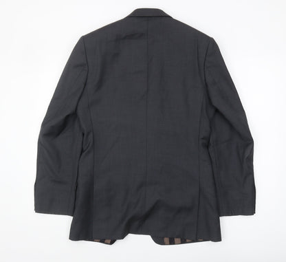 Alexandre Savile Row Men's Grey Blazer, 36 Regular Wool