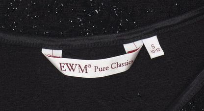 EWM Women's Black Glitter T-Shirt Size 10
