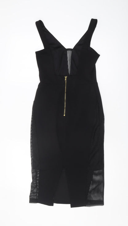 ASOS Women's Black Bodycon Dress UK Size 8
