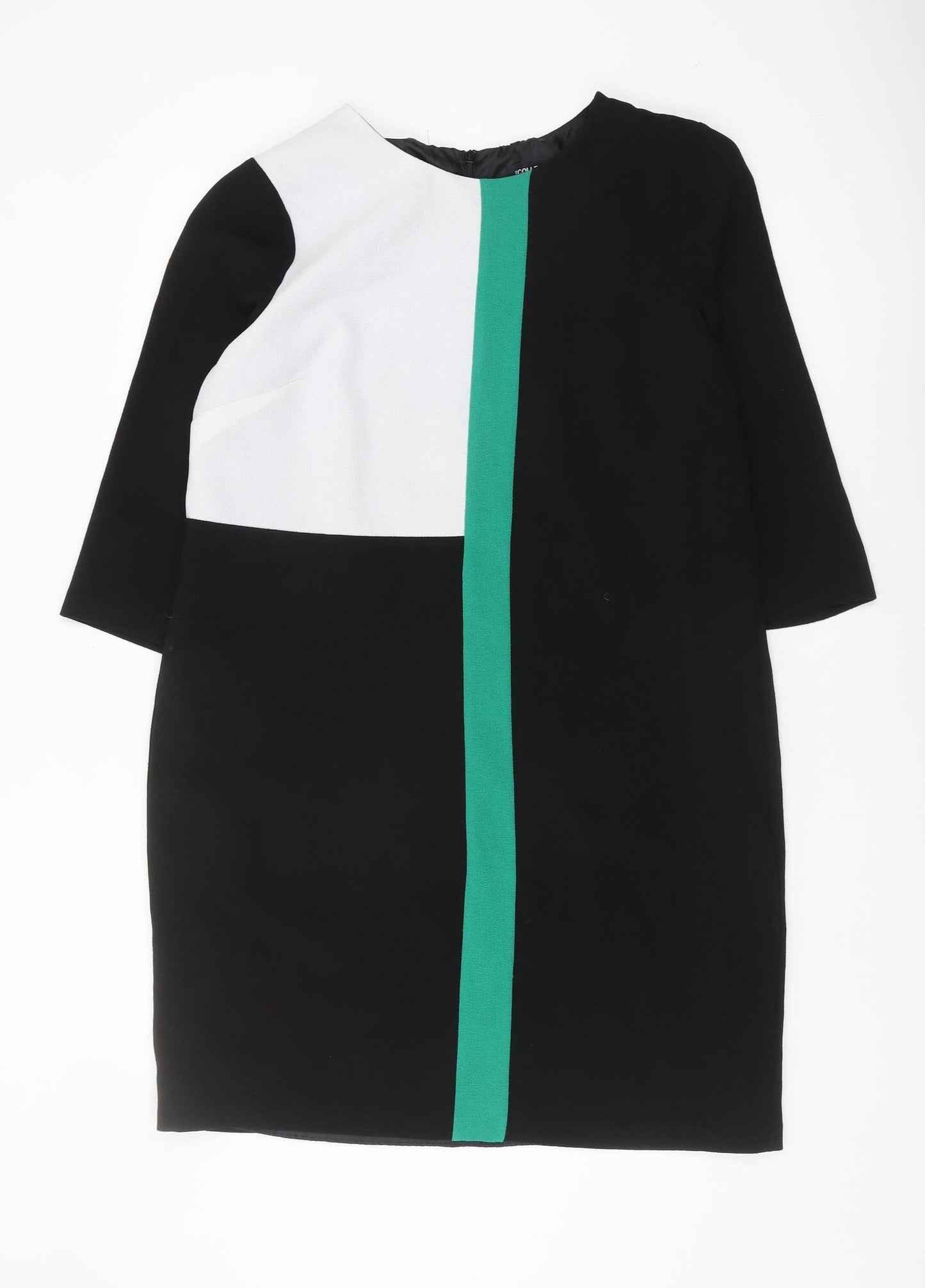 Debenhams Women's Black Size 16 Colourblock Shift Dress