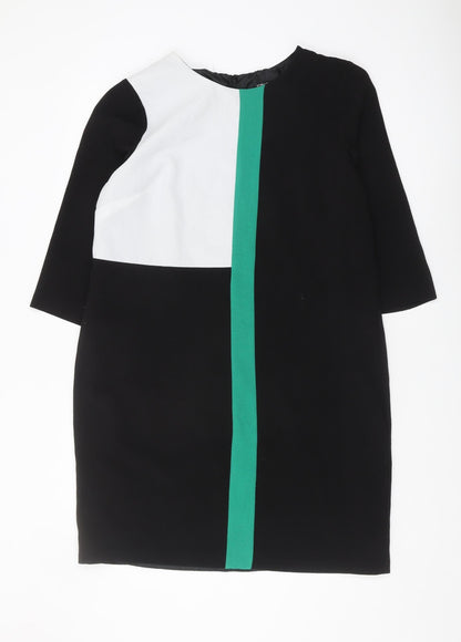 Debenhams Women's Black Size 16 Colourblock Shift Dress