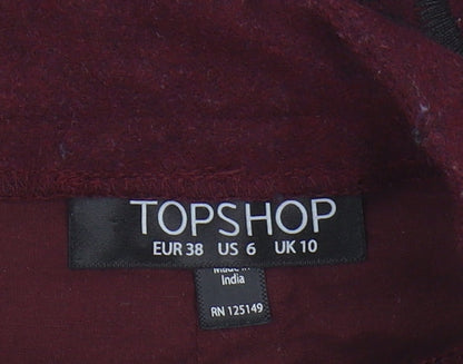 Womens UK Size 10 Topshop Straight & Pencil  Skirt