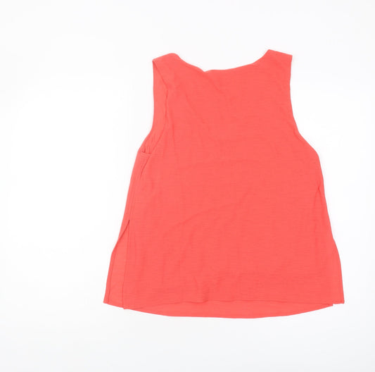 Mango Women's Red Sleeveless V-Neck Tank Top