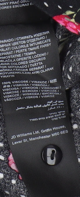 Capsule Women's Black Floral Blouse, Size 16