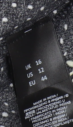 Capsule Women's Black Floral Blouse, Size 16