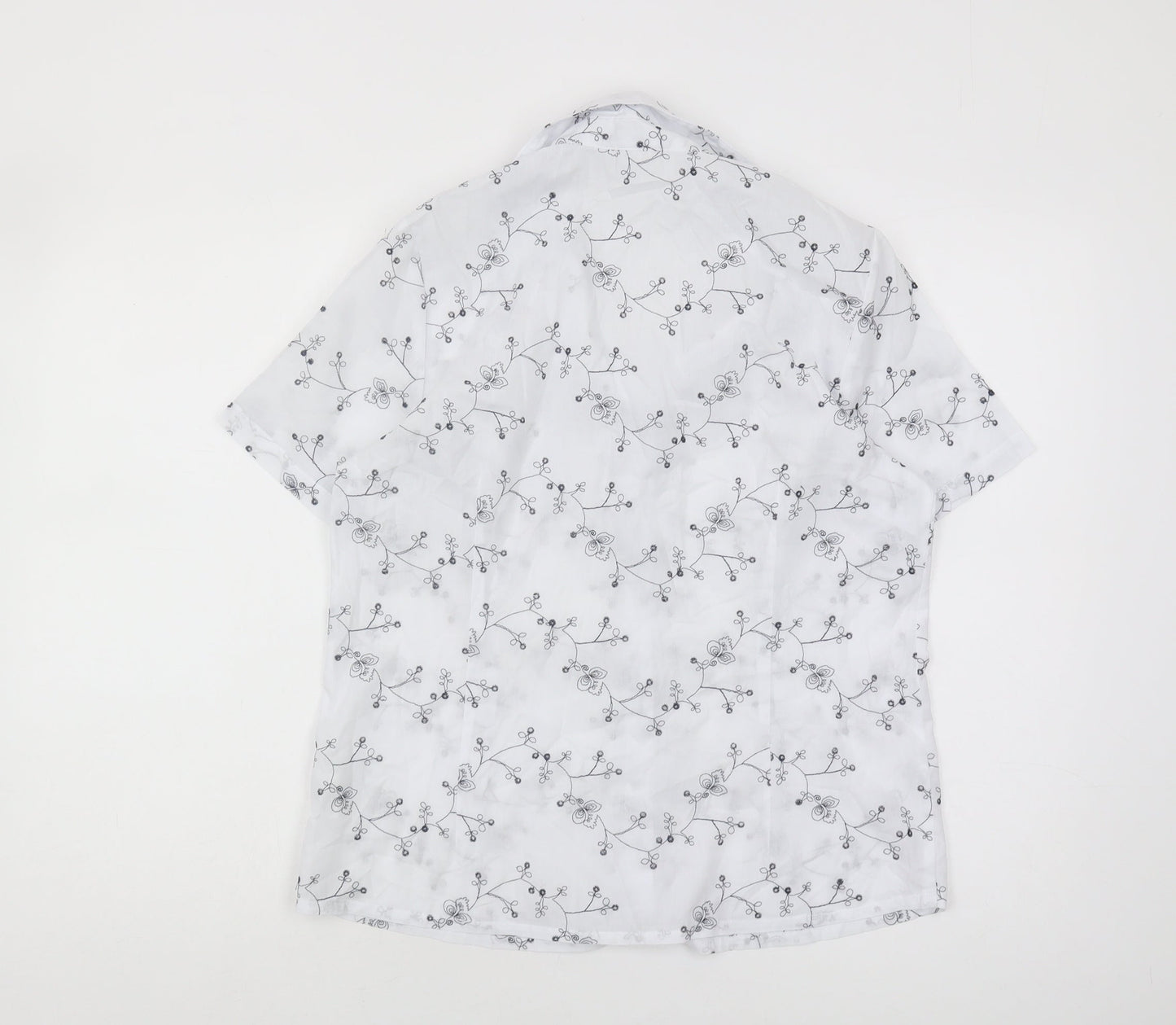Womens UK Size 12 Damart White  Button-Up