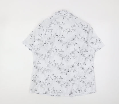 Womens UK Size 12 Damart White  Button-Up
