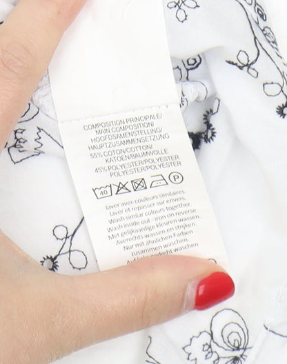 Womens UK Size 12 Damart White  Button-Up