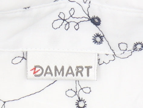 Womens UK Size 12 Damart White  Button-Up