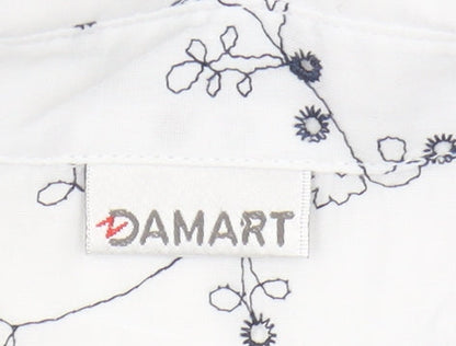 Womens UK Size 12 Damart White  Button-Up