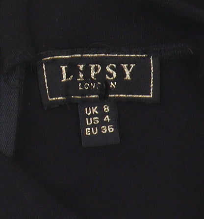 Lipsy Women's Black Trumpet Skirt Size 8