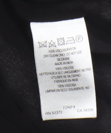 French Connection Women's Black Viscose Blouse Size 8