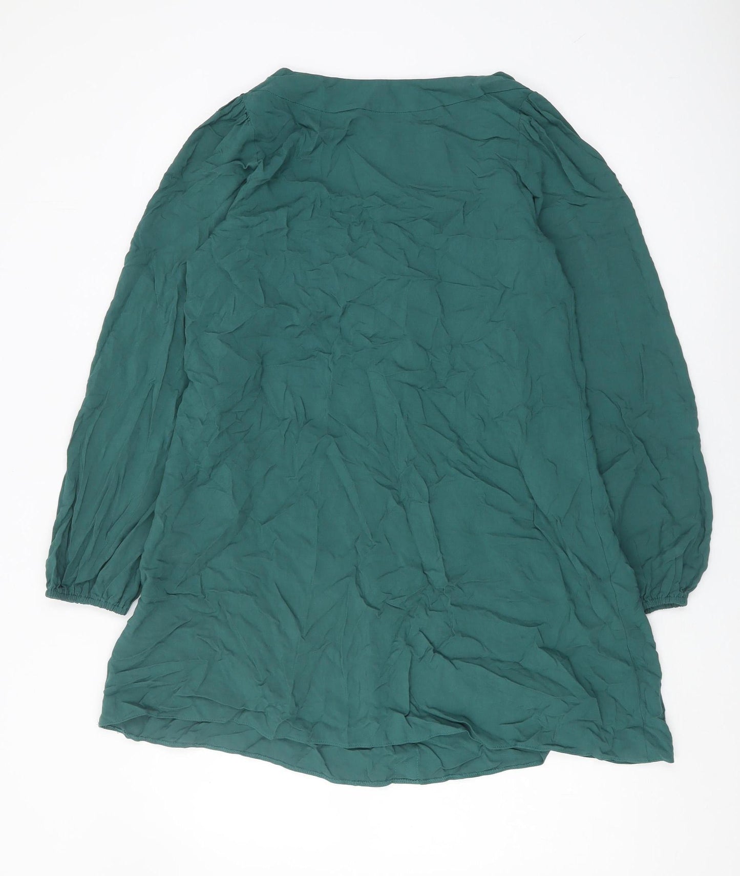ASOS Women's Green Button-Up 3/4 Sleeve Dress