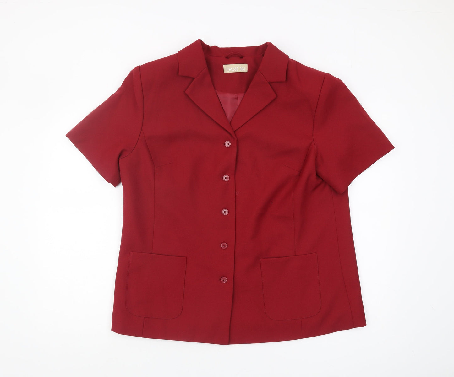 Daxon Women's Red Blazer 20 Short Sleeve