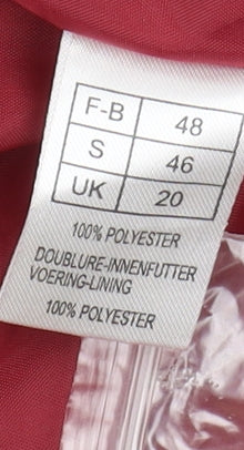 Daxon Women's Red Blazer 20 Short Sleeve