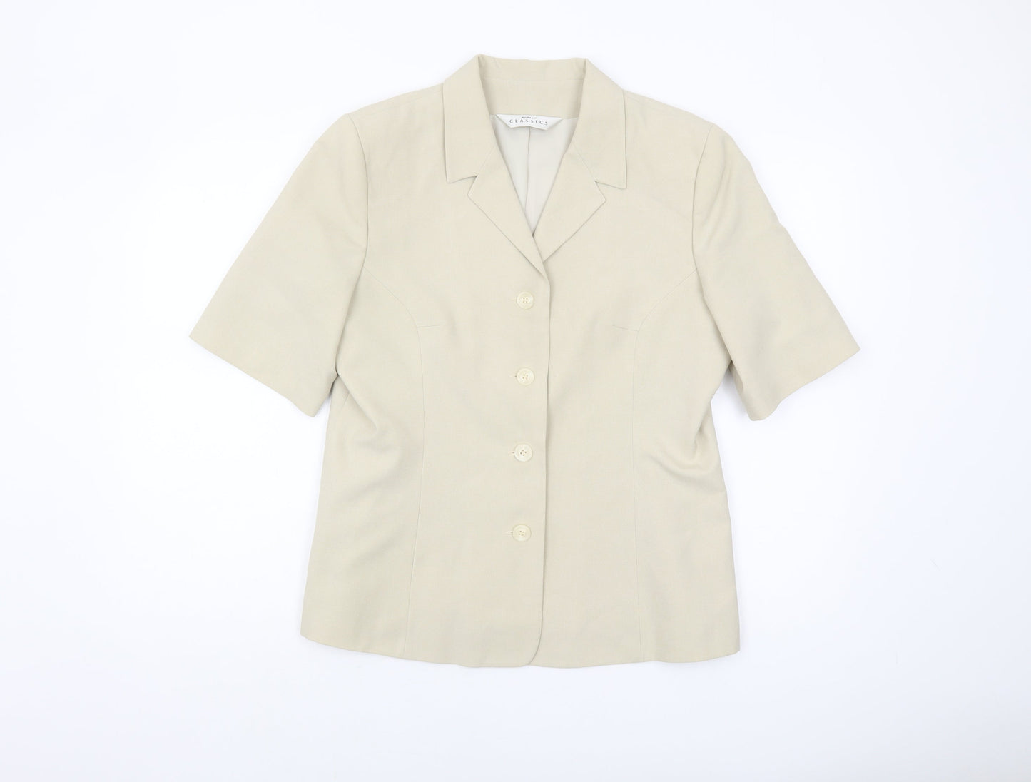 Womens UK Size 14 Modern Classics Regular Beige Blazer