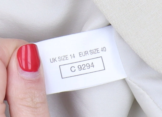 Womens UK Size 14 Modern Classics Regular Beige Blazer