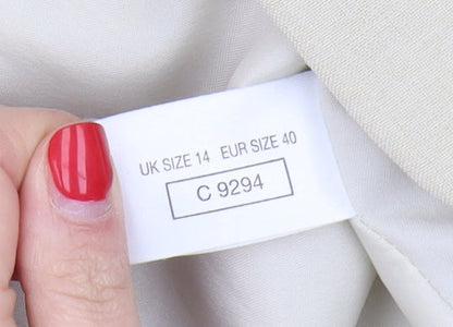 Womens UK Size 14 Modern Classics Regular Beige Blazer
