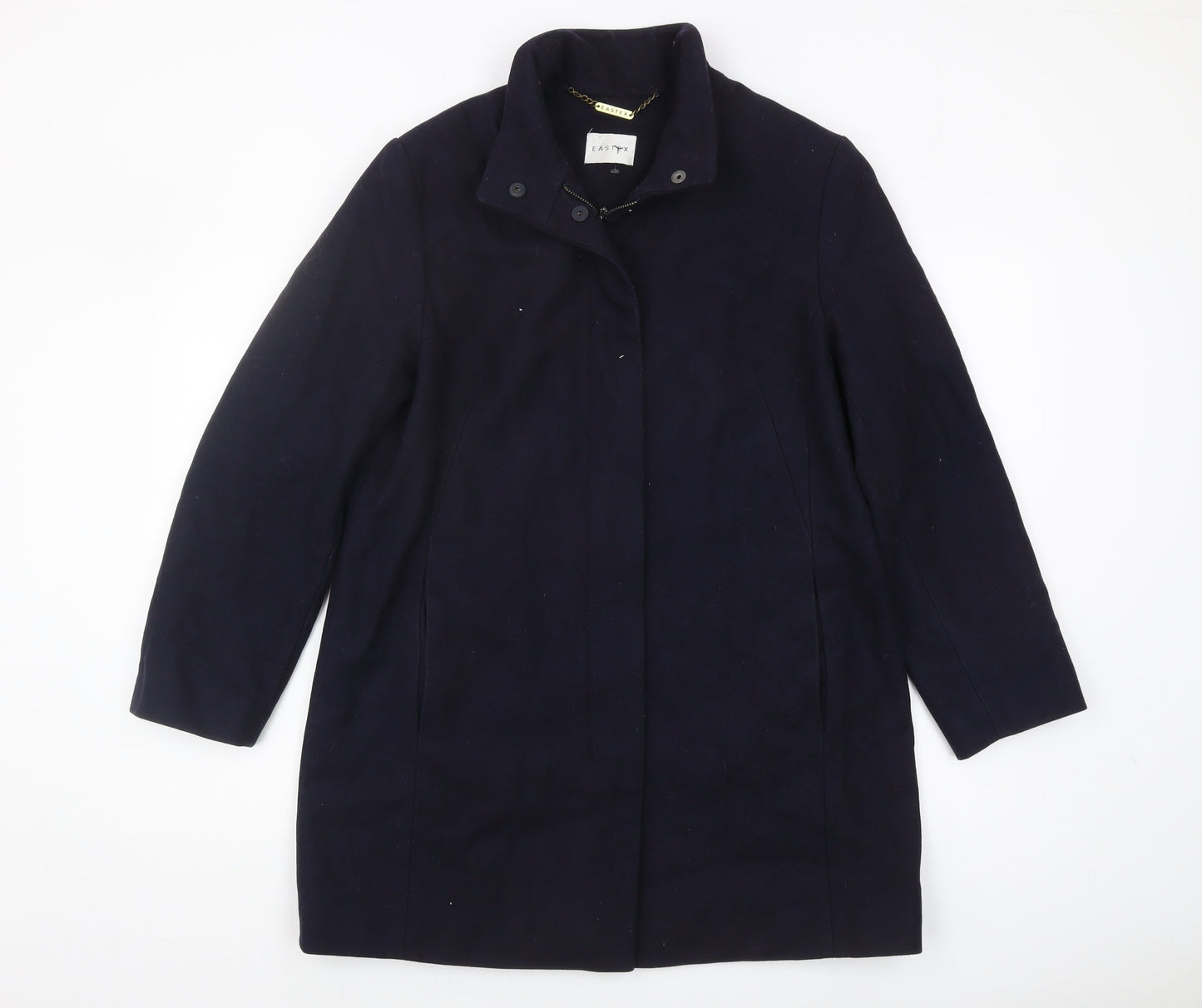 Womens UK Size 14 Eastex Blue Overcoat