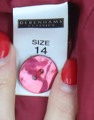 Debenhams Pink Women's Blazer Size 14