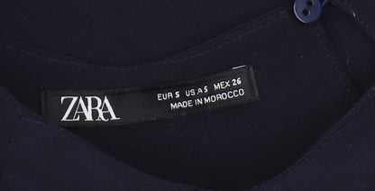 Zara Women’s Blue Ruffle Detail Dress Size 4