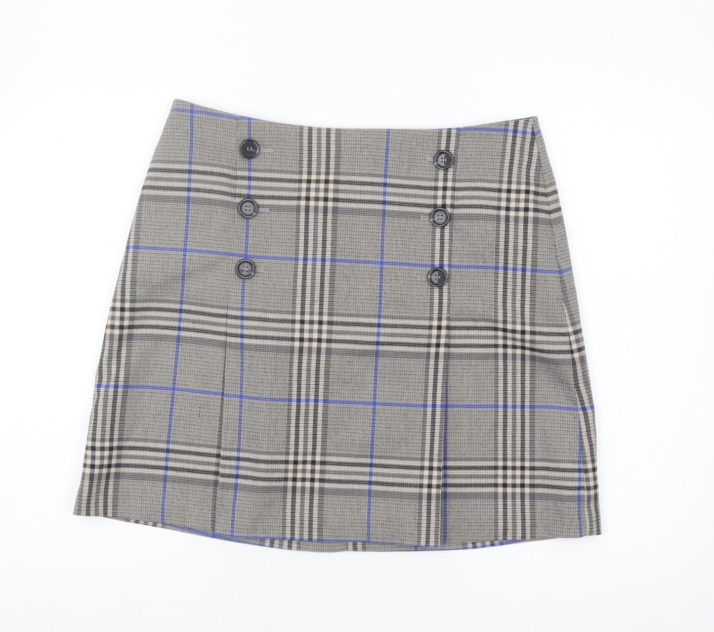 Marks and Spencer Women's Black Plaid Skirt Size 14