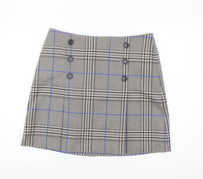 Marks and Spencer Women's Black Plaid Skirt Size 14
