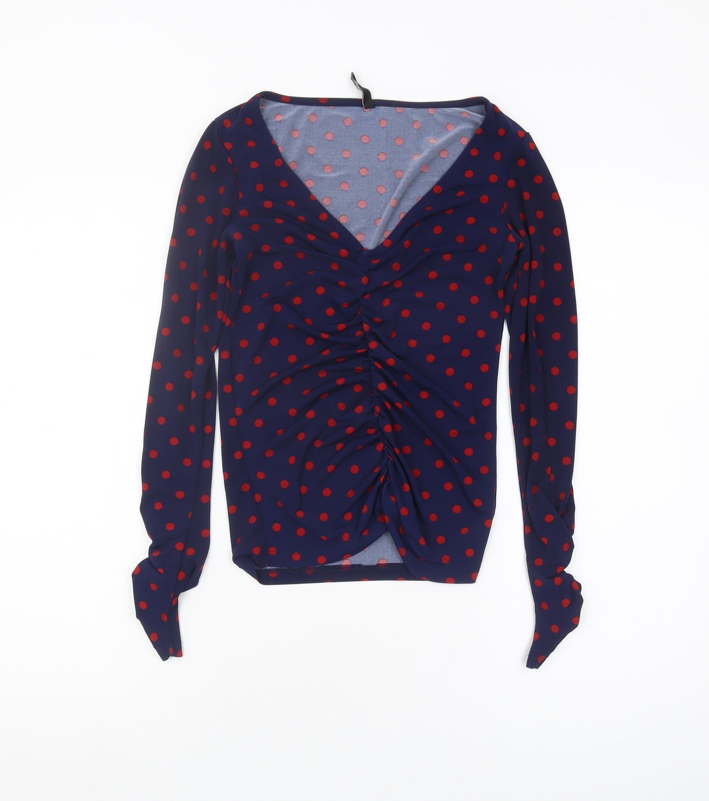 Womens UK Size S Stradivarius Blue Basic Blouse