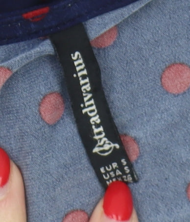 Womens UK Size S Stradivarius Blue Basic Blouse