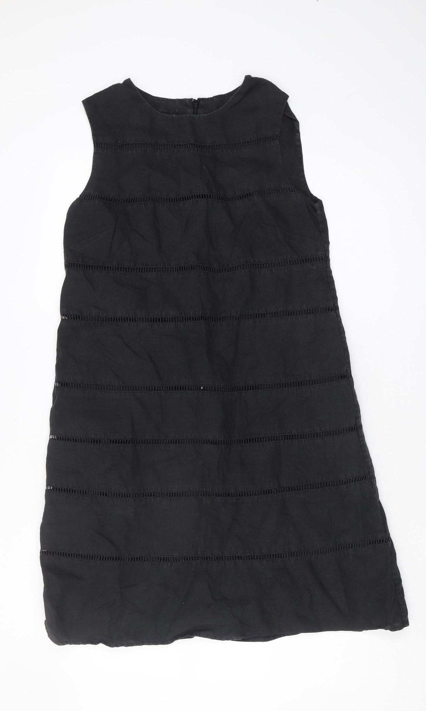Hobbs Women's Black Sleeveless Textured Dress Size 10
