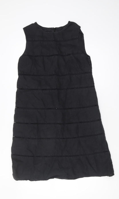 Hobbs Women's Black Sleeveless Textured Dress Size 10