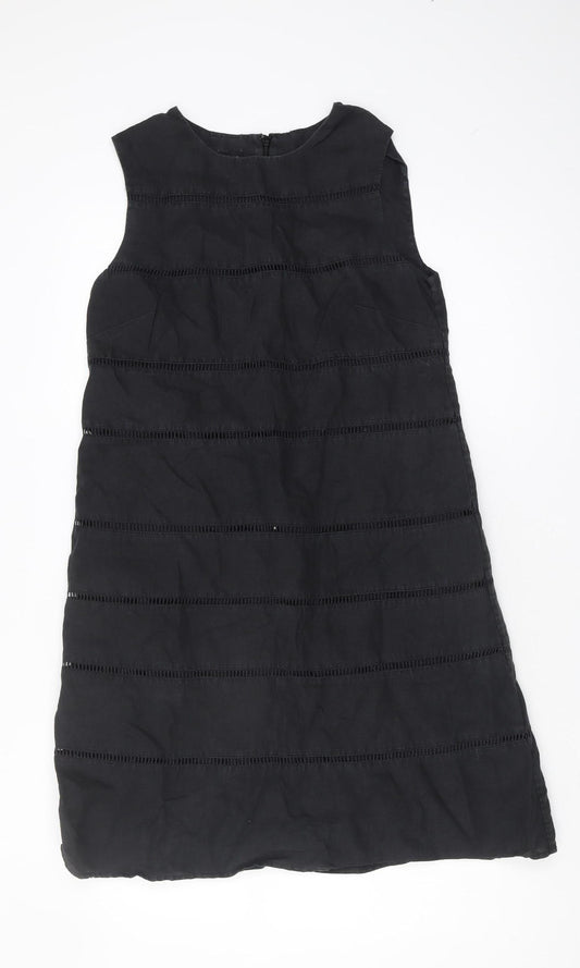 Hobbs Women's Black Sleeveless Textured Dress Size 10