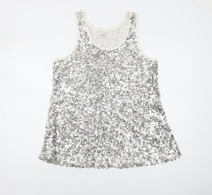 Heart & Soul Silver Sequin Women's Tank 14