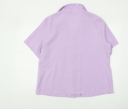 Womens UK Size 20 Honor Millburn Purple  Button-Up